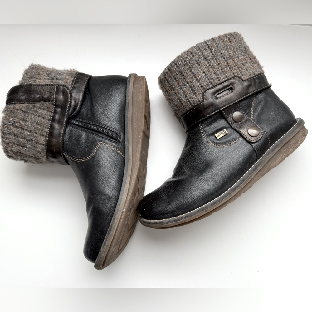 Remonte Black Boots with Knit Cuff - Wear long mid calf or short ankle - Size 7 - Picture 12 of 12